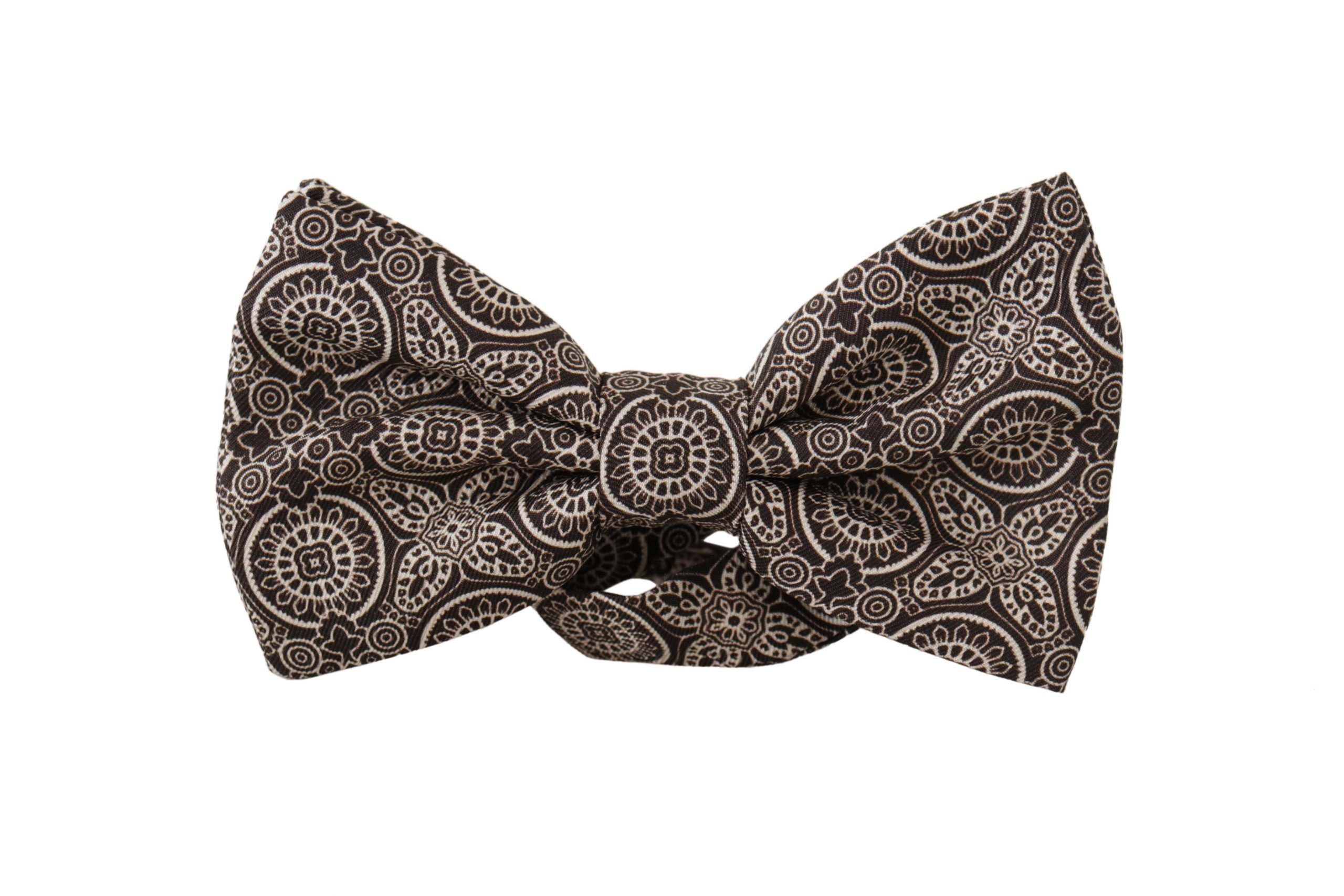 

Элегантный шелковый черно-белый галстук-бабочка Dolce & Gabbana