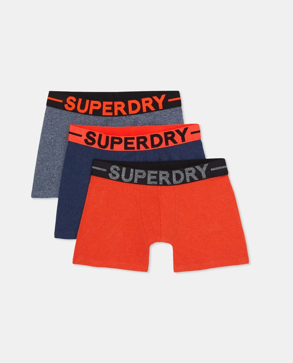 

Комплект из 3 трусов-боксеров из органического хлопка Superdry, мультиколор