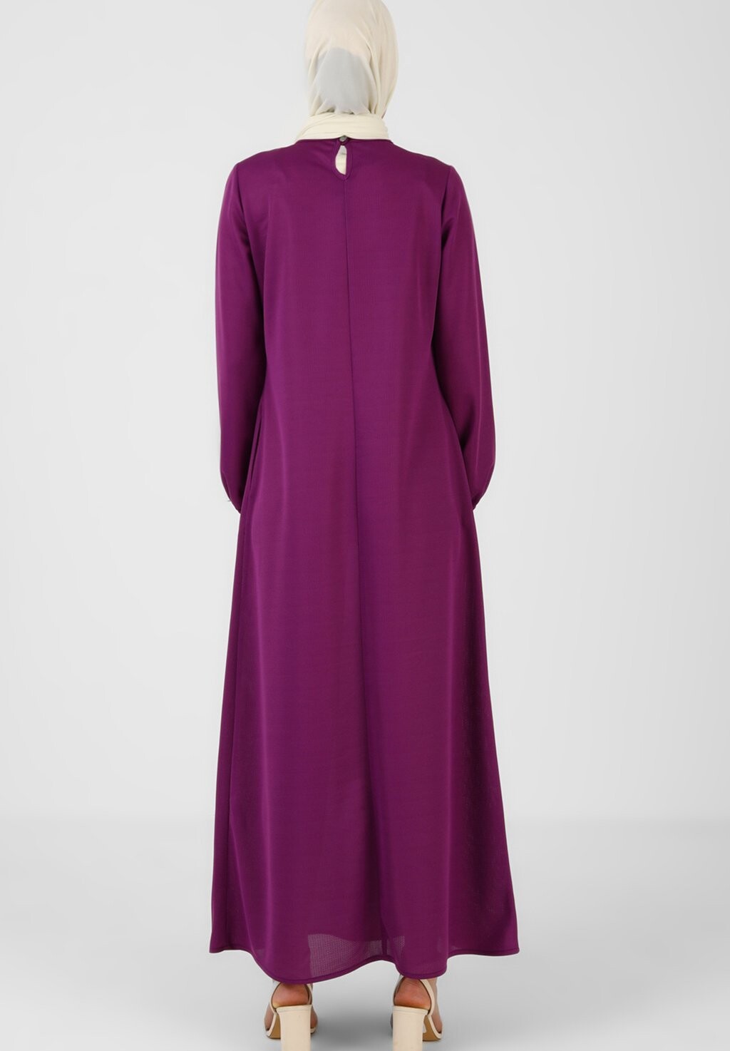 

МОДЕСТ-ТАВИН Crew Neck Modanisa, Длинное платье фиолетовый