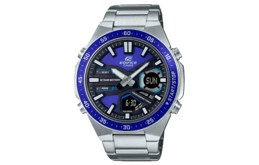 

Мужские часы EDIFICE 46.9 мм синие EFV-C110D-2AV CASIO