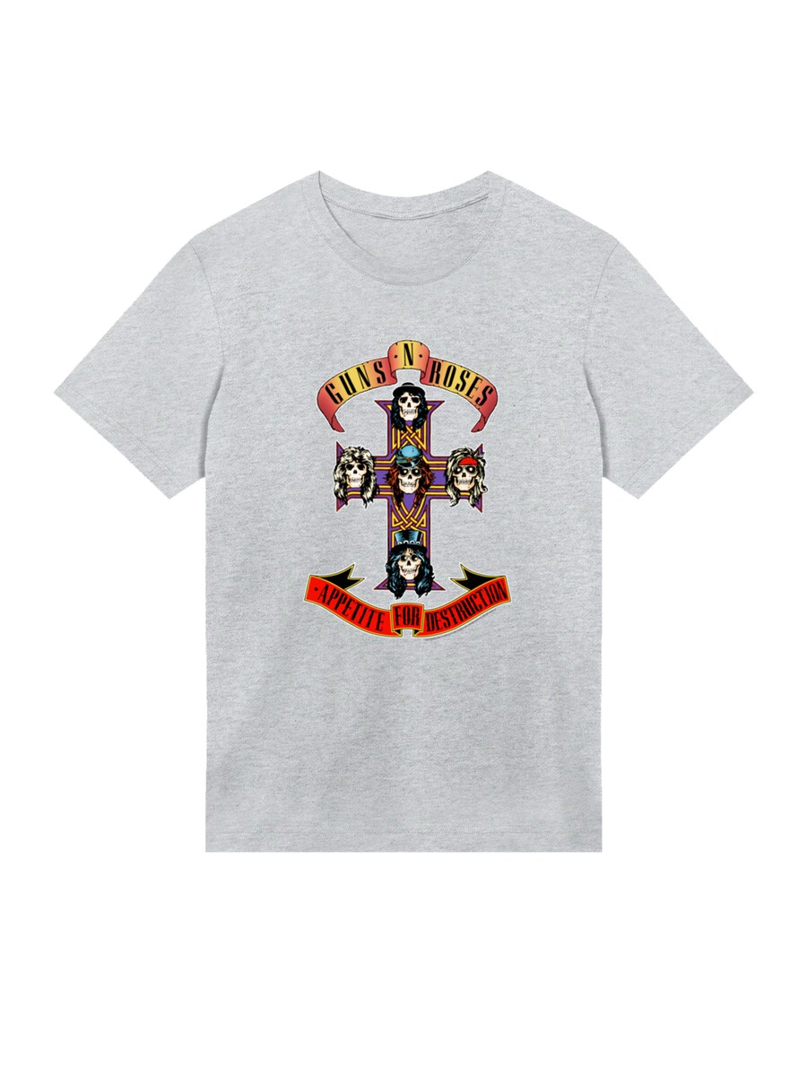 

Рубашка F4NT4STIC GunsnRoses Appetite For Destruction, пятнистый серый