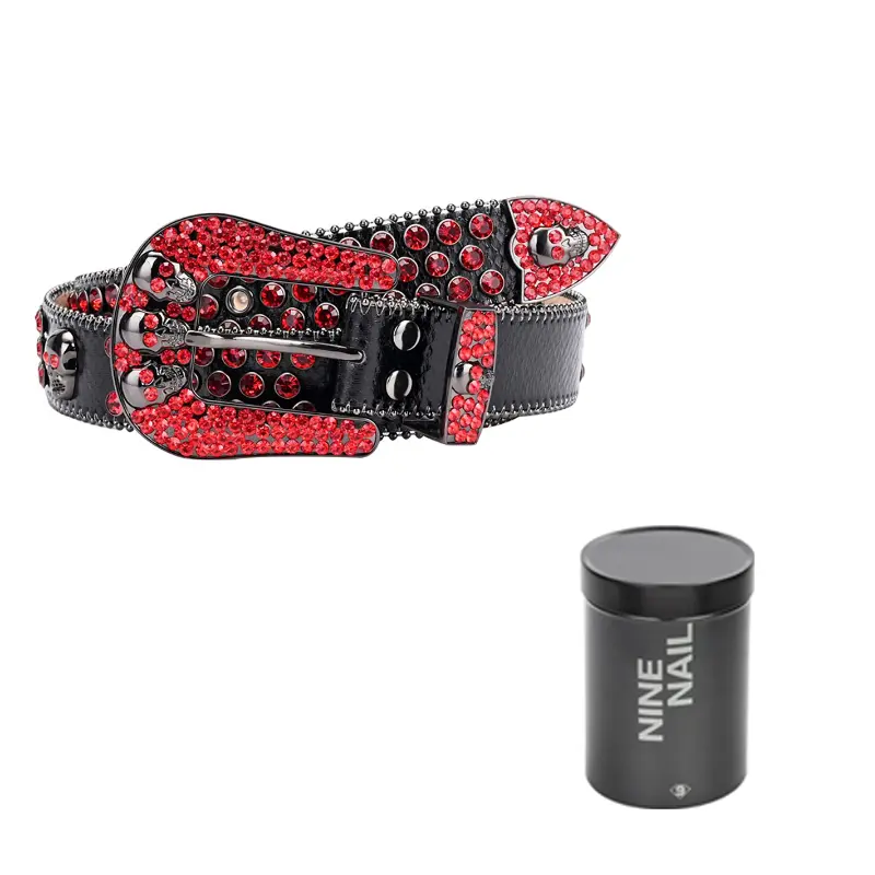 

NINE NAIL Микрофибровый пояс унисекс шириной 3,8 см, Enchanted Red