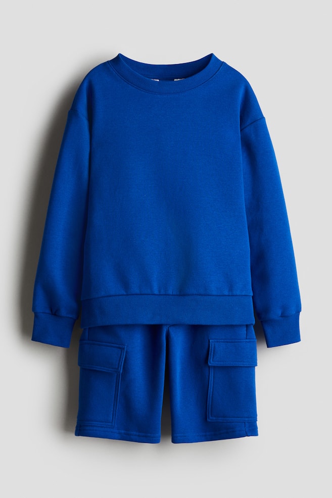 

Костюм-Двойка с толстовкой и шортами H&M, синий
