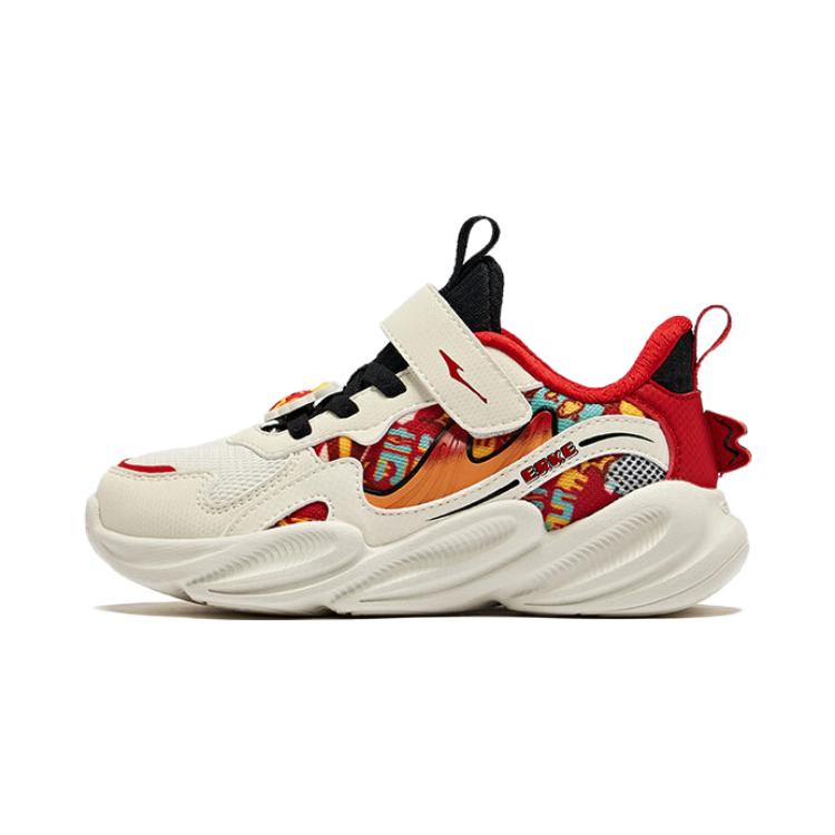 

Амортизирующие детские беговые кроссовки White Red для детей 3-7 лет ERKE KIDS, Unbleached Original Color/Crimson Cinnabar красный