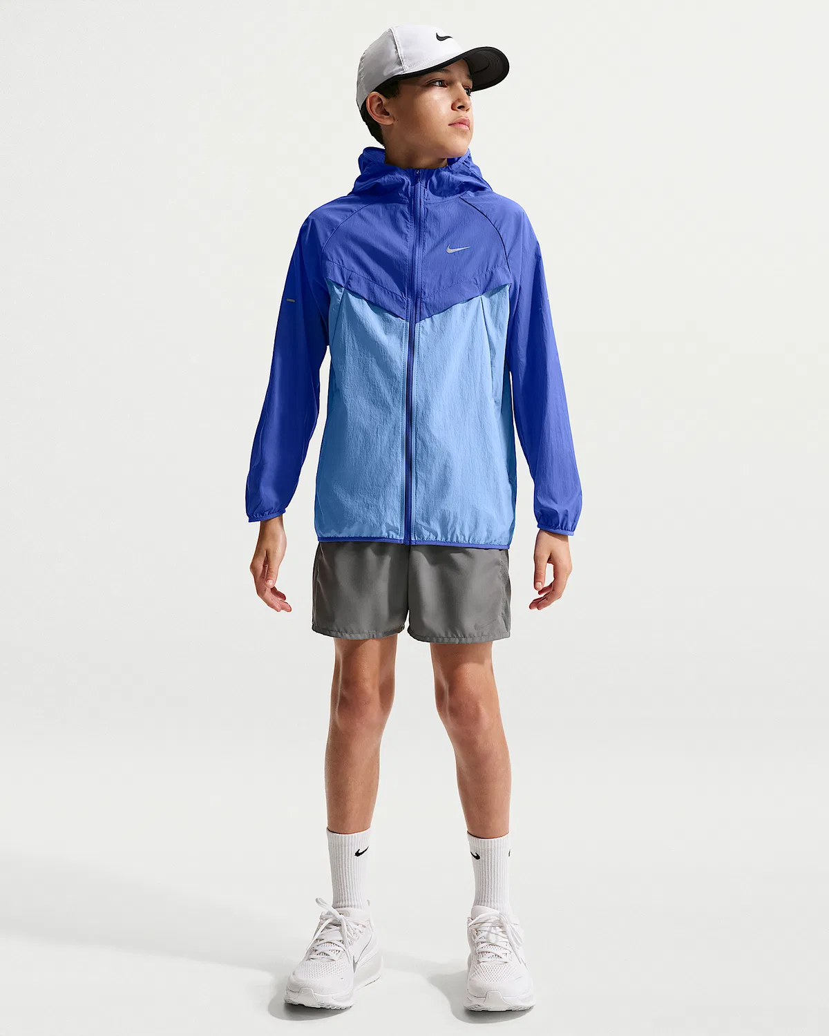 Детская тренировочная куртка Nike Stride с защитой от УФ, Lapis/Royal Pulse — фото 4
