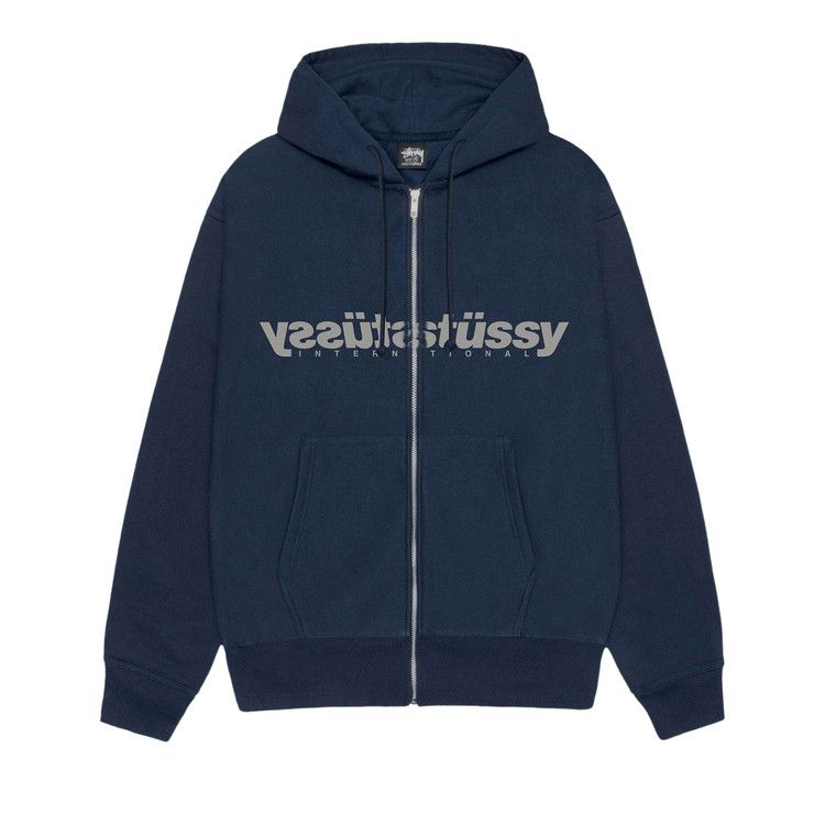 

Худи Stussy Mirror Zip Hoodie, Navy