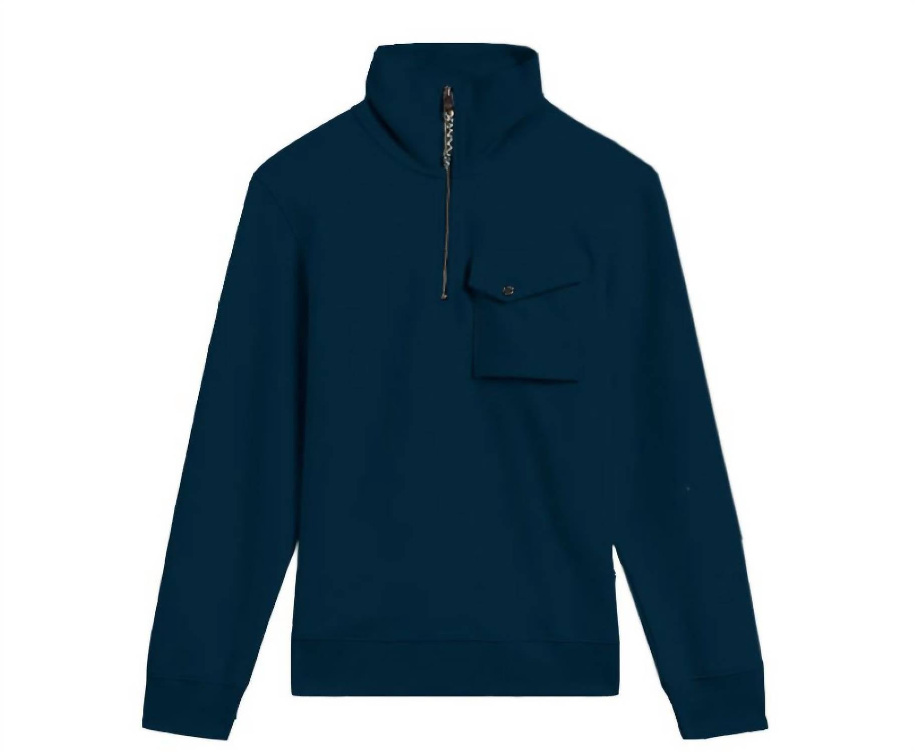 

Мужская хлопковая толстовка Ecos Half Zip темно-синего цвета Ted Baker