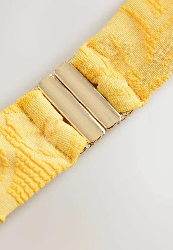 Топ-бикини Next, yellow floral jacquard, желтый цветочный жаккард — фото 3