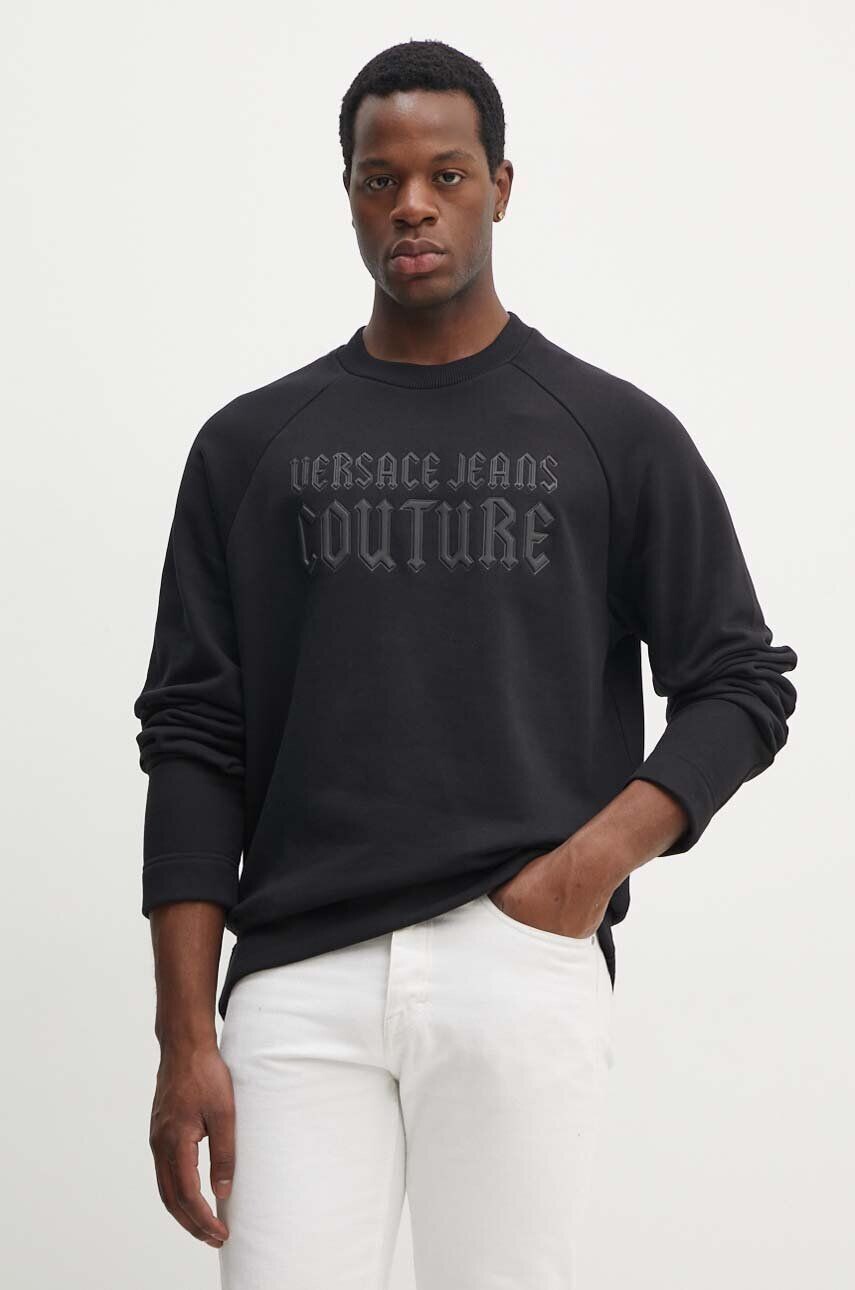 

Хлопковая толстовка Versace Jeans Couture, черный