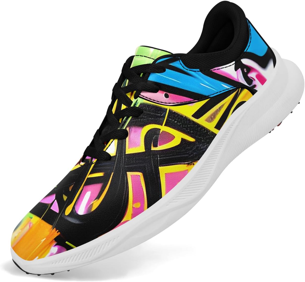 

Гольф-кроссовки Graffiti для мужчин и женщин, без шипов, водонепроницаемые, широкие, наружная воздушная подошва, уличные, противоскользящие, удобные спортивные обувь Coolcustomize, желтый