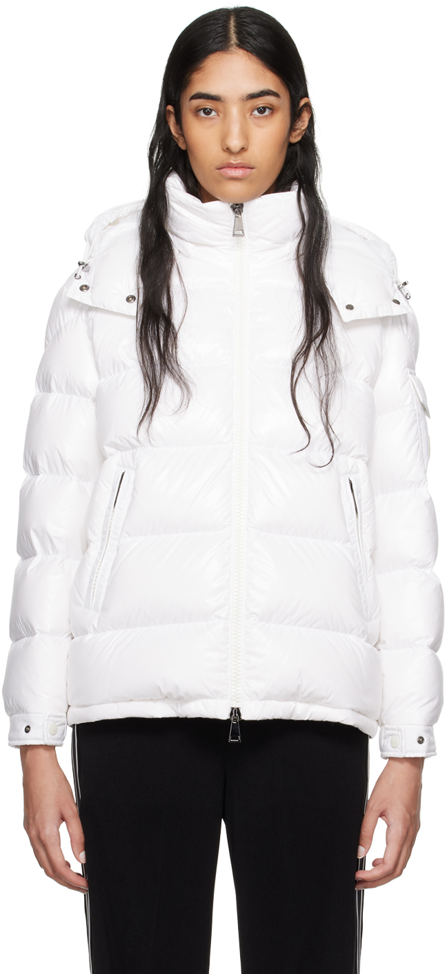 

Белая короткая куртка-пуховик Maire Moncler