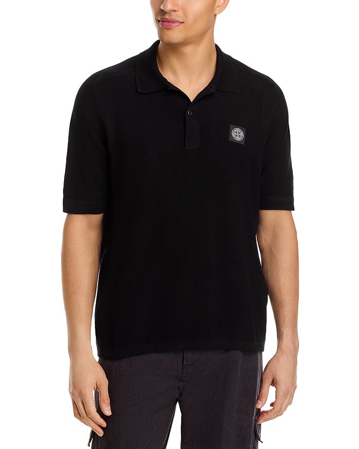

Короткий рукав Поло Свитер Stone Island, черный