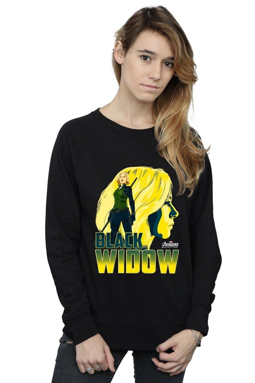 

Толстовка с изображением Черной Вдовы «Мстители: Война Бесконечности» Marvel, черный