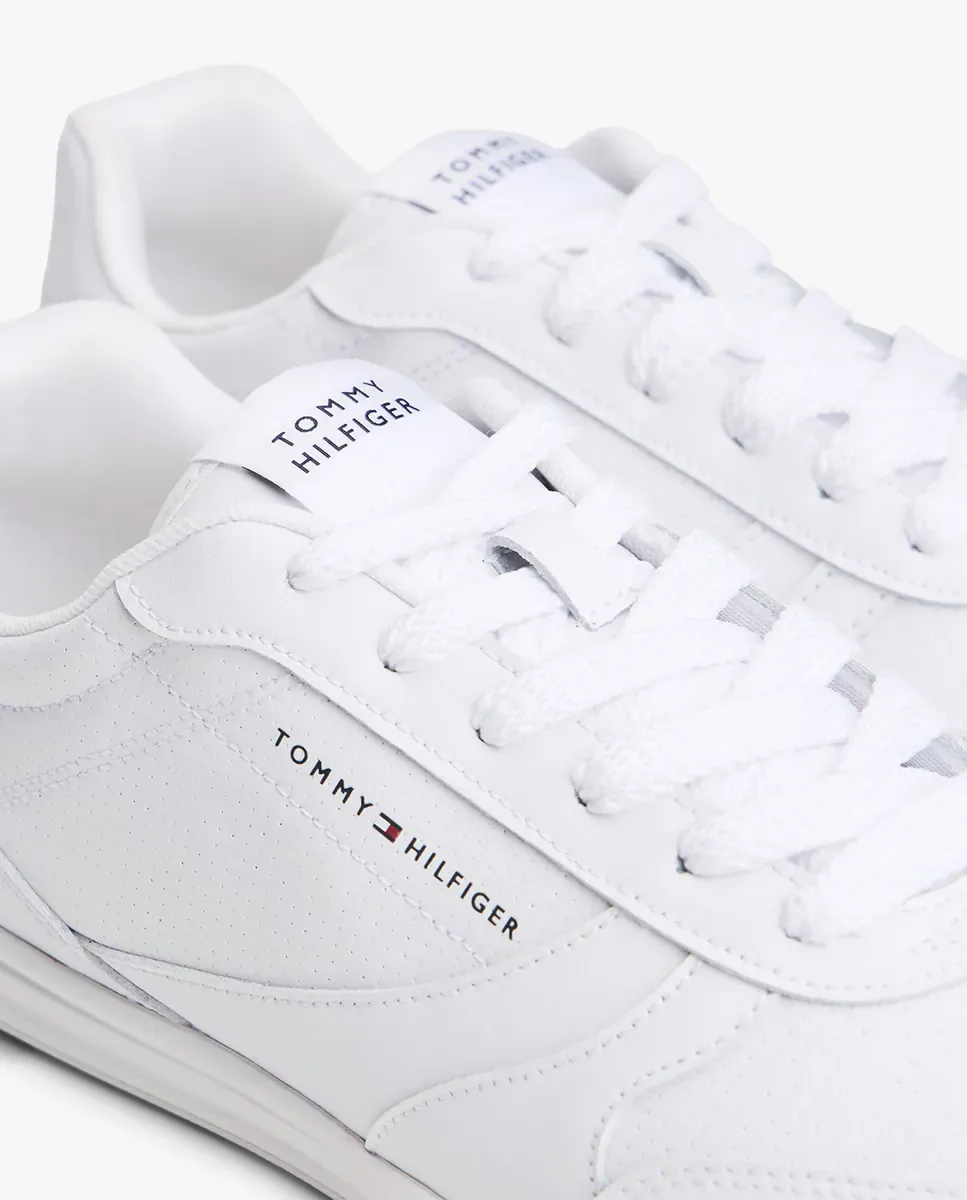 Ультралегкая мужская кожаная кроссовка с логотипом Tommy Hilfiger, белый — фото 3