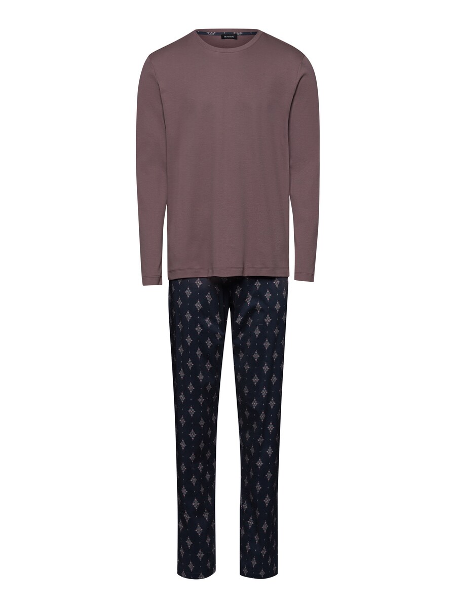 

Длинная пижама Hanro Long Pajamas Night & Day, цвет blue/red