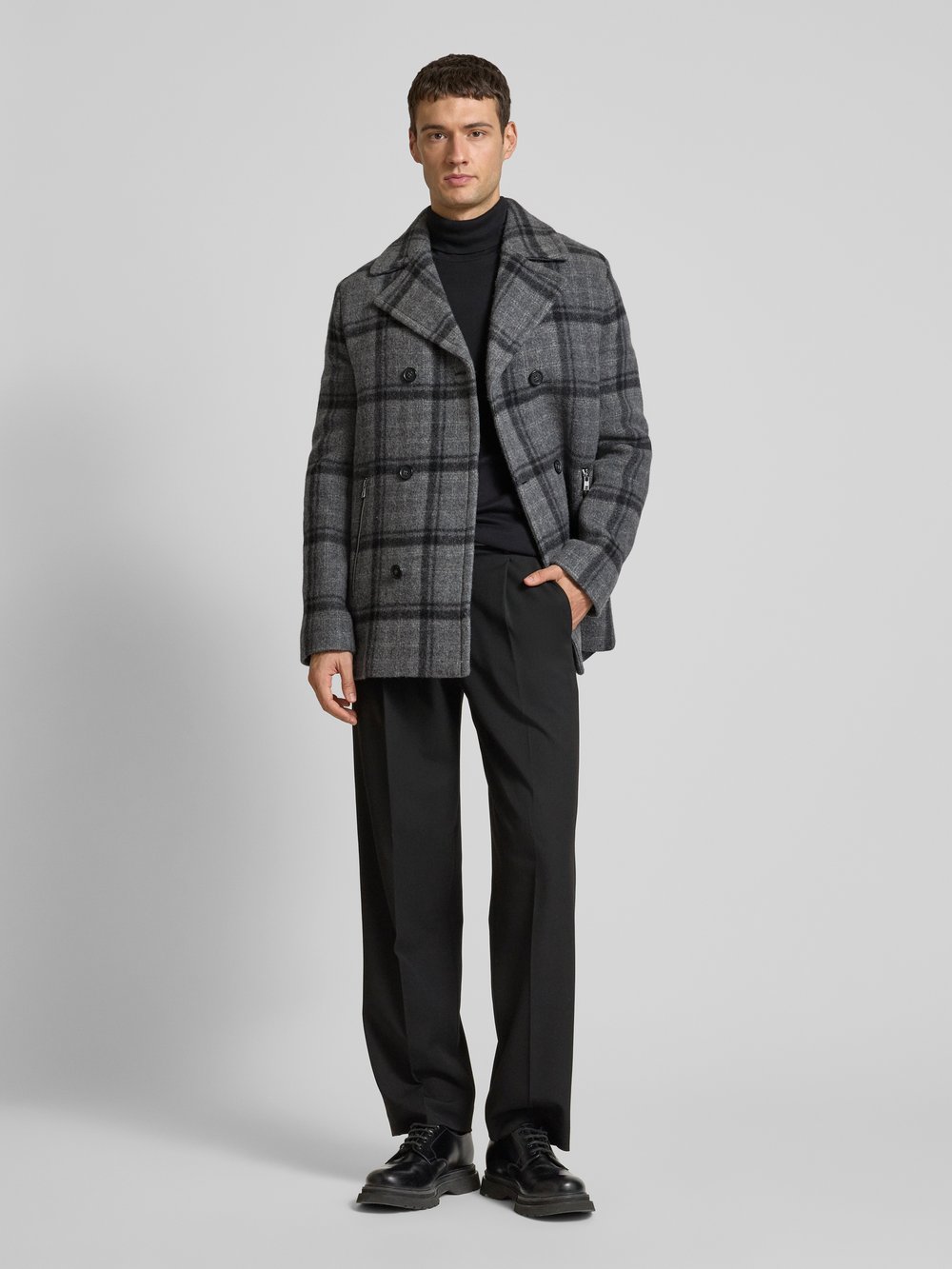

Короткое пальто с воротником-лацкан Michael Kors, черный