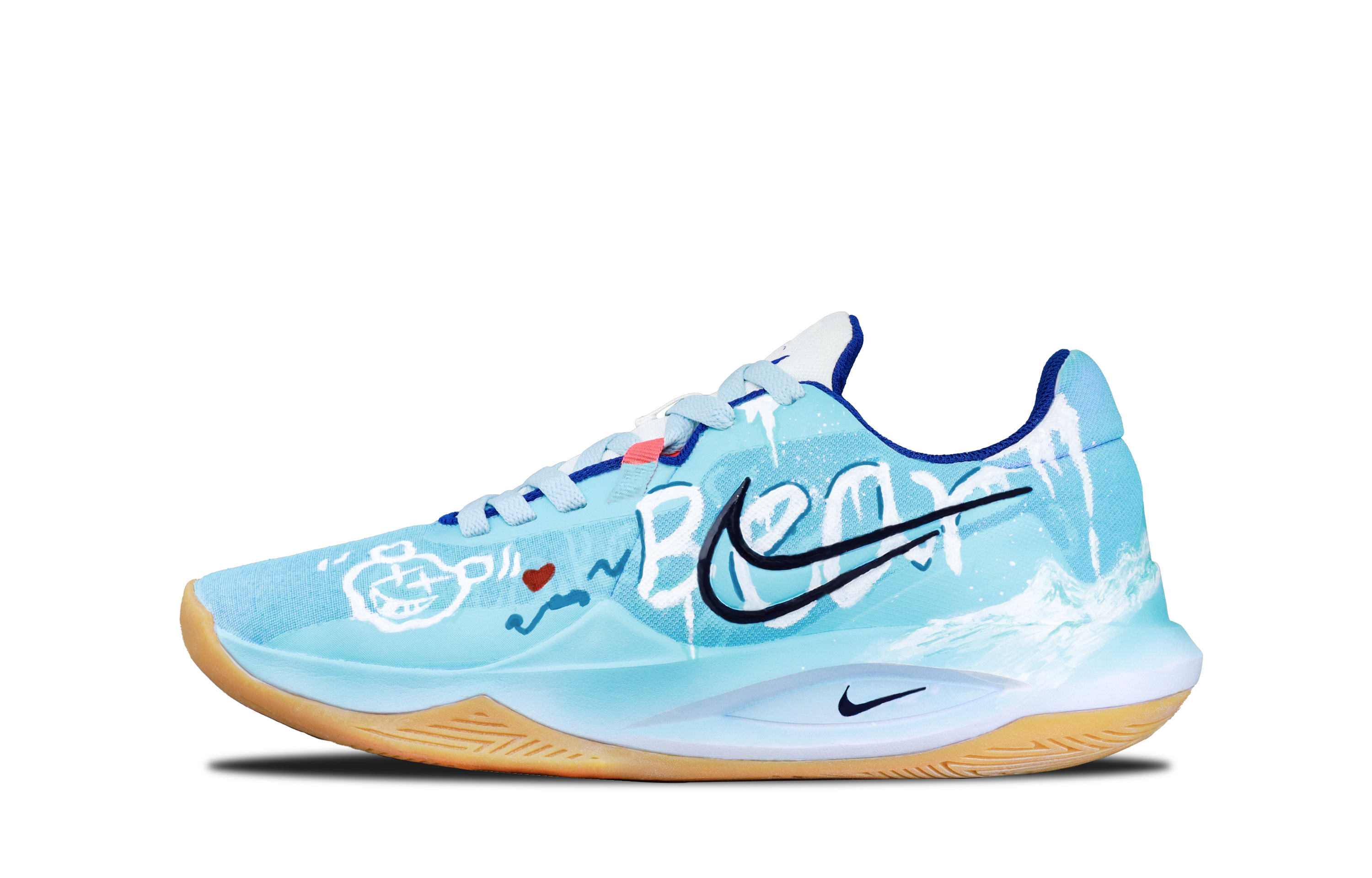 

Nike Баскетбольные кроссовки Precision 6 с низким верхом, устойчивые к истиранию и скольжению, синие, мужские