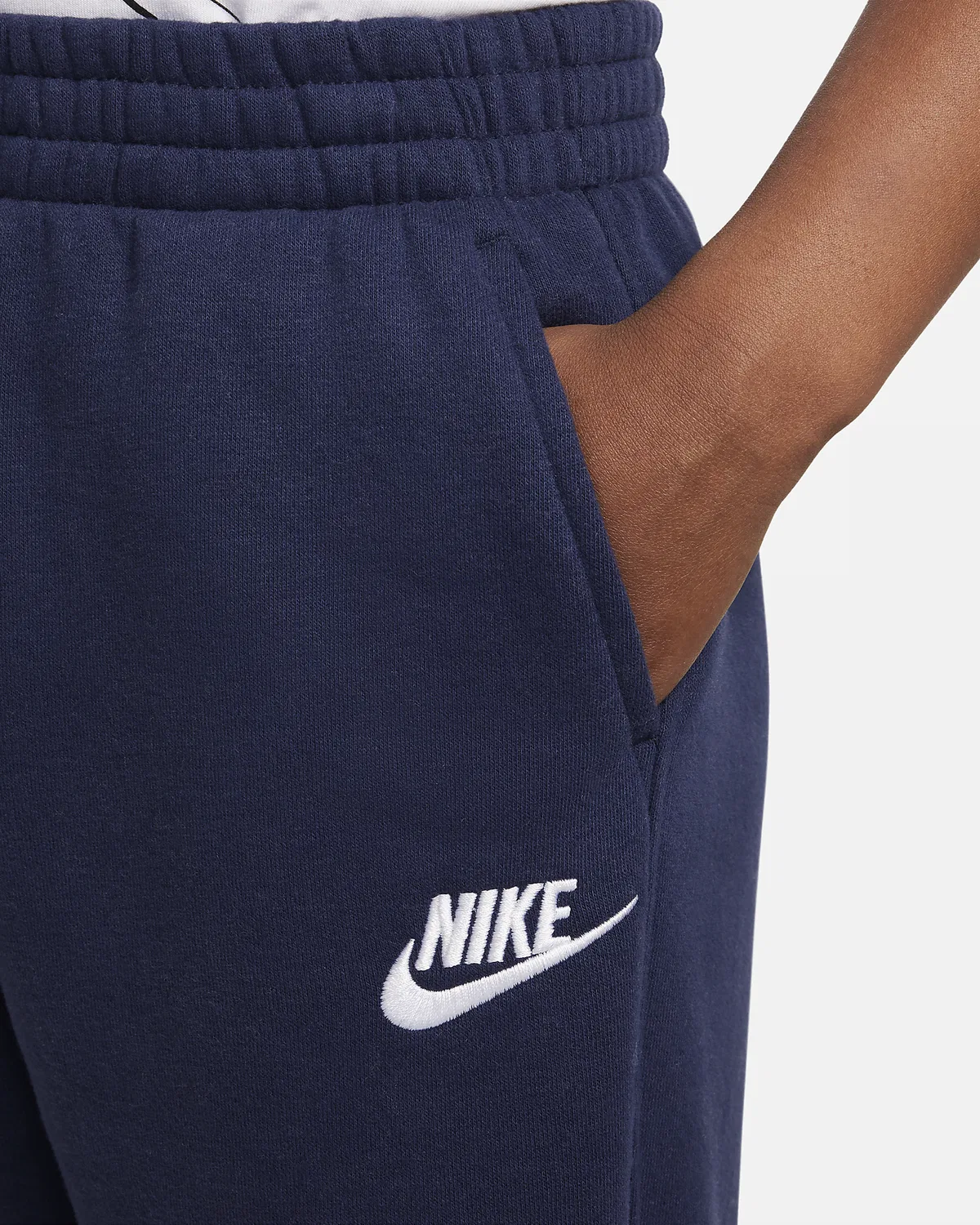 Детская флисовая кофта Nike Sportswear Club Fleece на молнии, Midnight Navy — фото 3