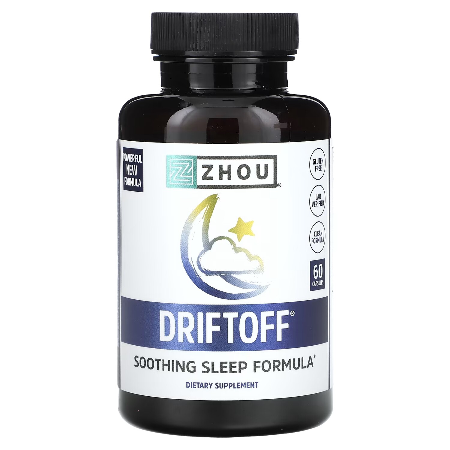 

Zhou Nutrition Driftoff Успокаивающая формула для сна, 60 капсул