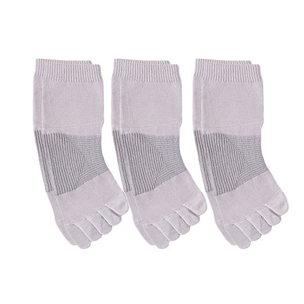 

Набор из 3 пар женских носков из чистого хлопка с пятипалой конструкцией, антибактериальной и дышащей отделкой Anna-Kaci, Purple