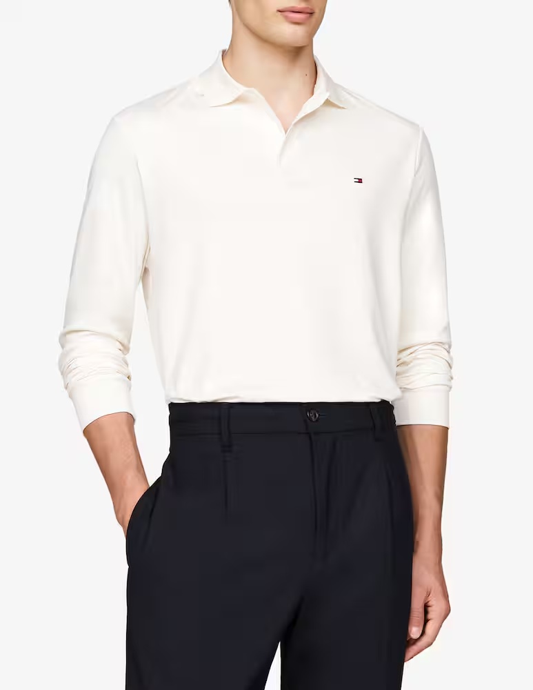 

Поло из жидкого хлопка Tommy Hilfiger, белый