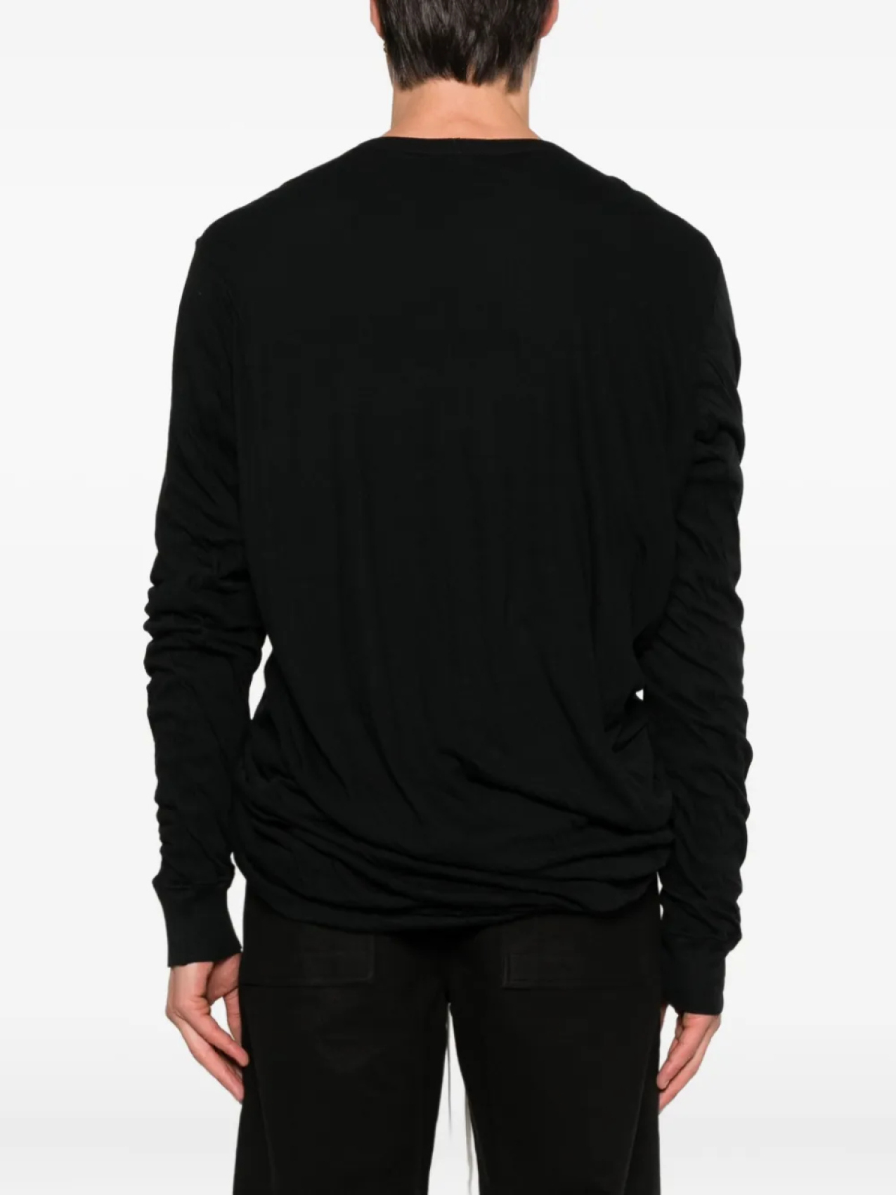 Rick Owens футболка из органического хлопка, черный — фото 3