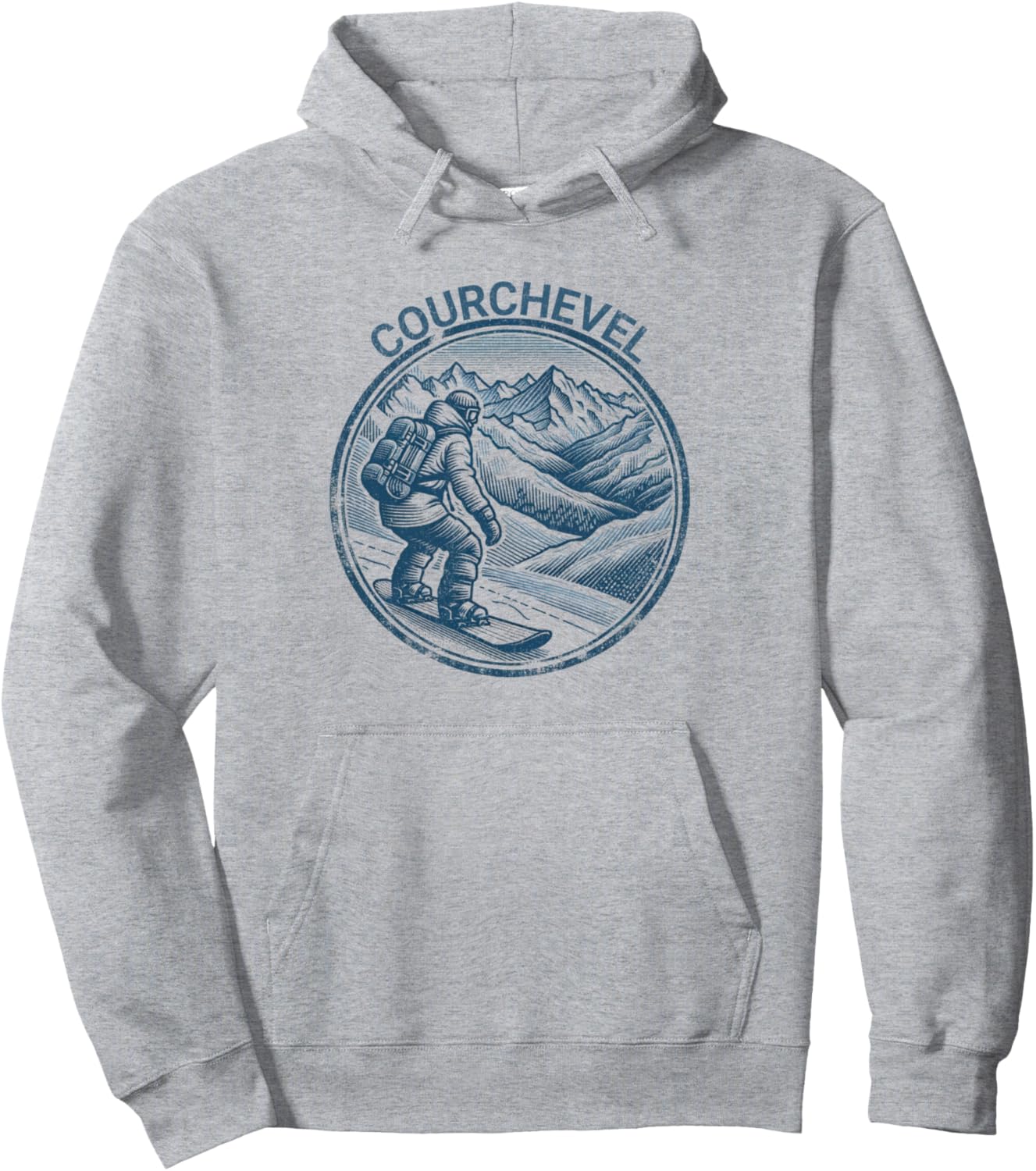

Куршевель, Франция, сноуборд, худи для сноубординга Snowboarding Snowboarder Courchevel France, серый