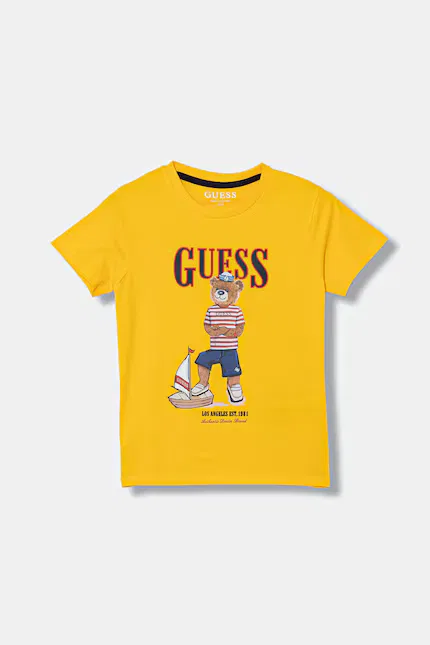 Футболка детская хлопковая Guess, желтый