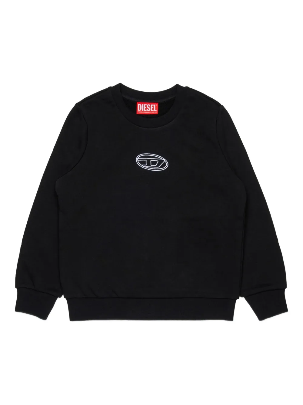 

Толстовка с вышитым логотипом Oval D Diesel Kids, черный