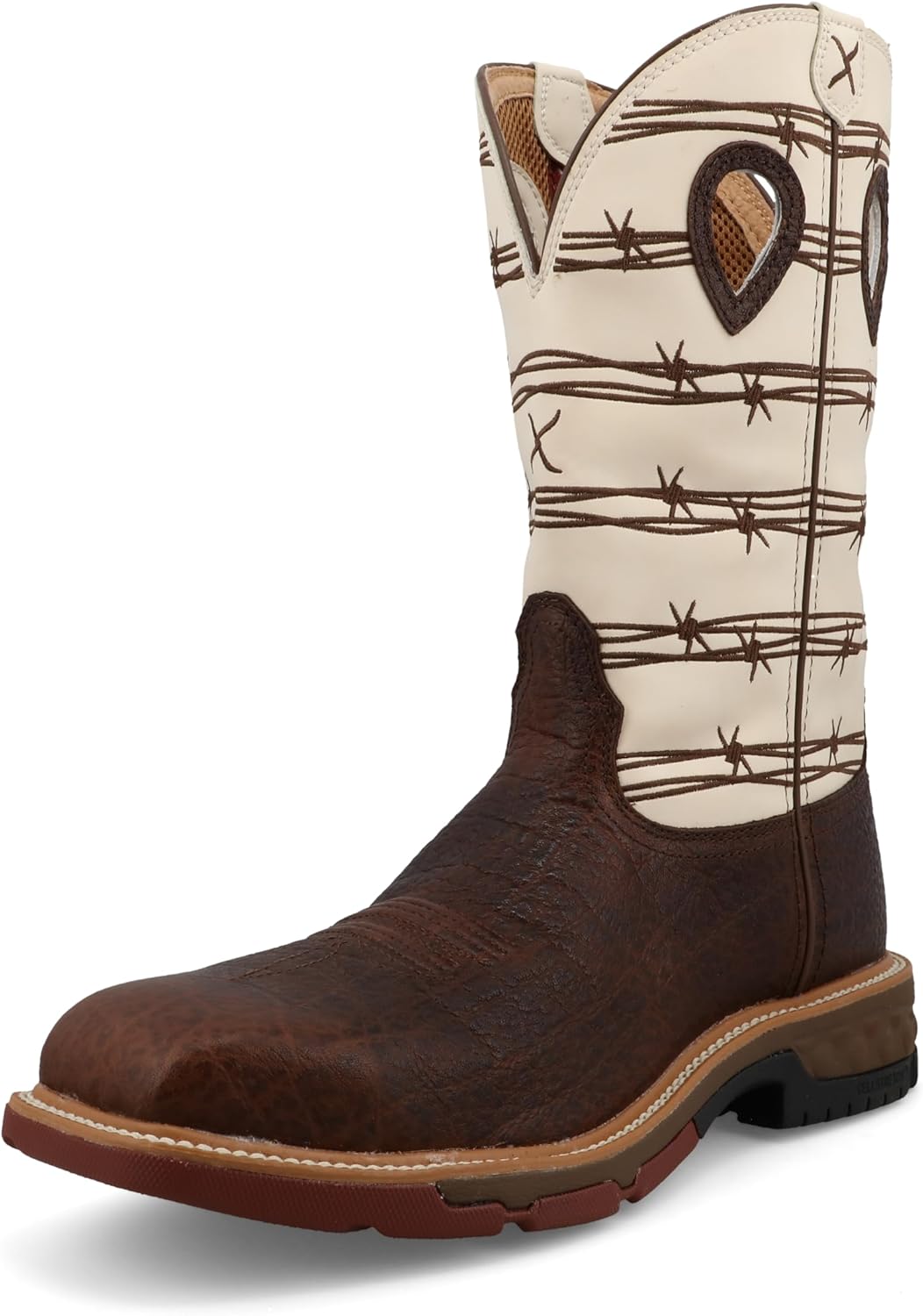 

Ботинки Twisted X Men's 12 с металлическим носком в западном стиле, коричневый