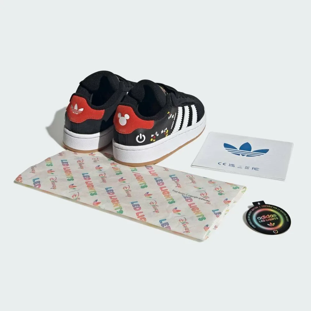 Детские кроссовки Disney Mickey Mouse Canvas 00s со светодиодной подсветкой / Adidas Disney... Adidas, black — фото 3