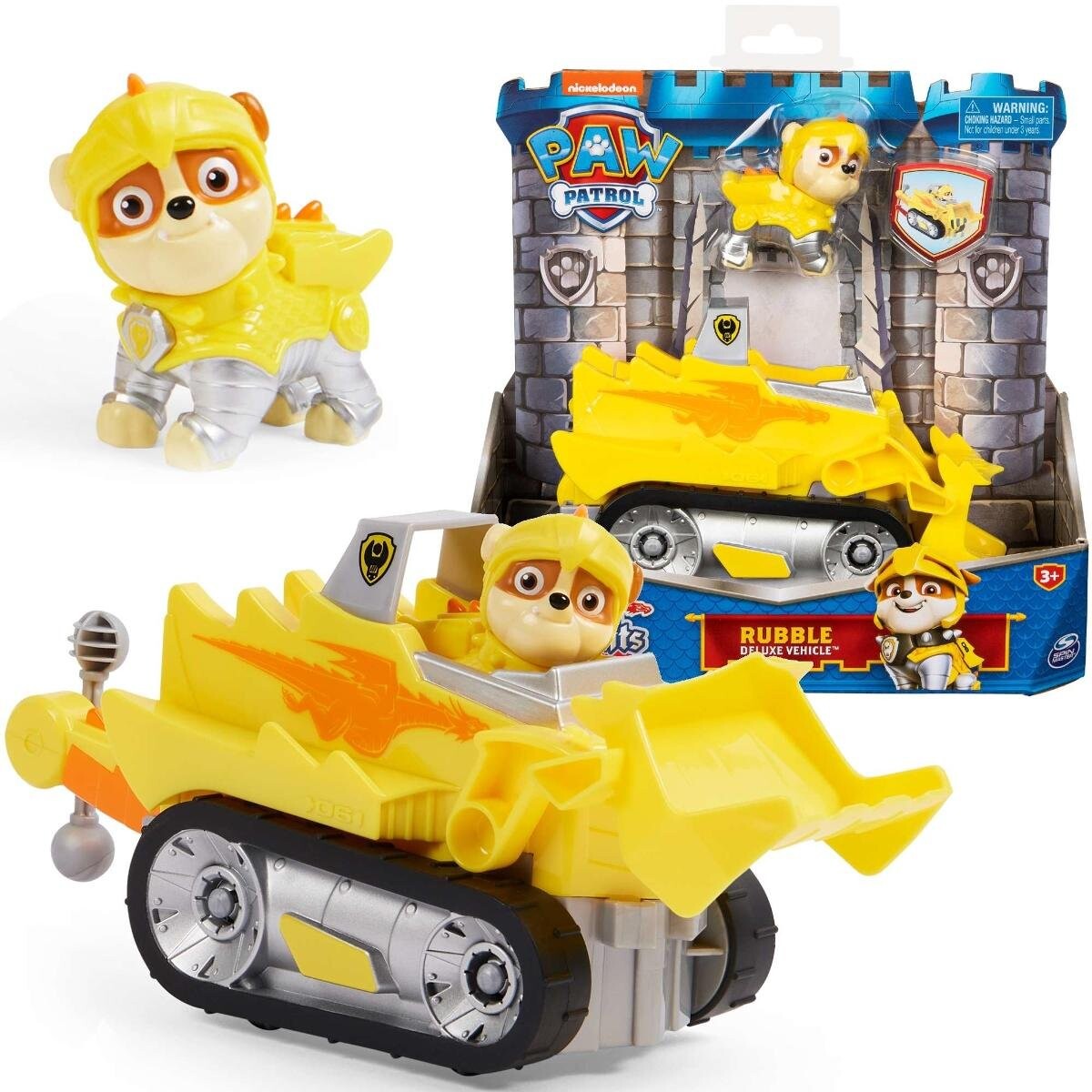 

PAW Patrol 2in1 Rubble Rescue Knights Рыцари фигурка и автомобиль Бульдозер Бульдозер Строительная машина Spin Master