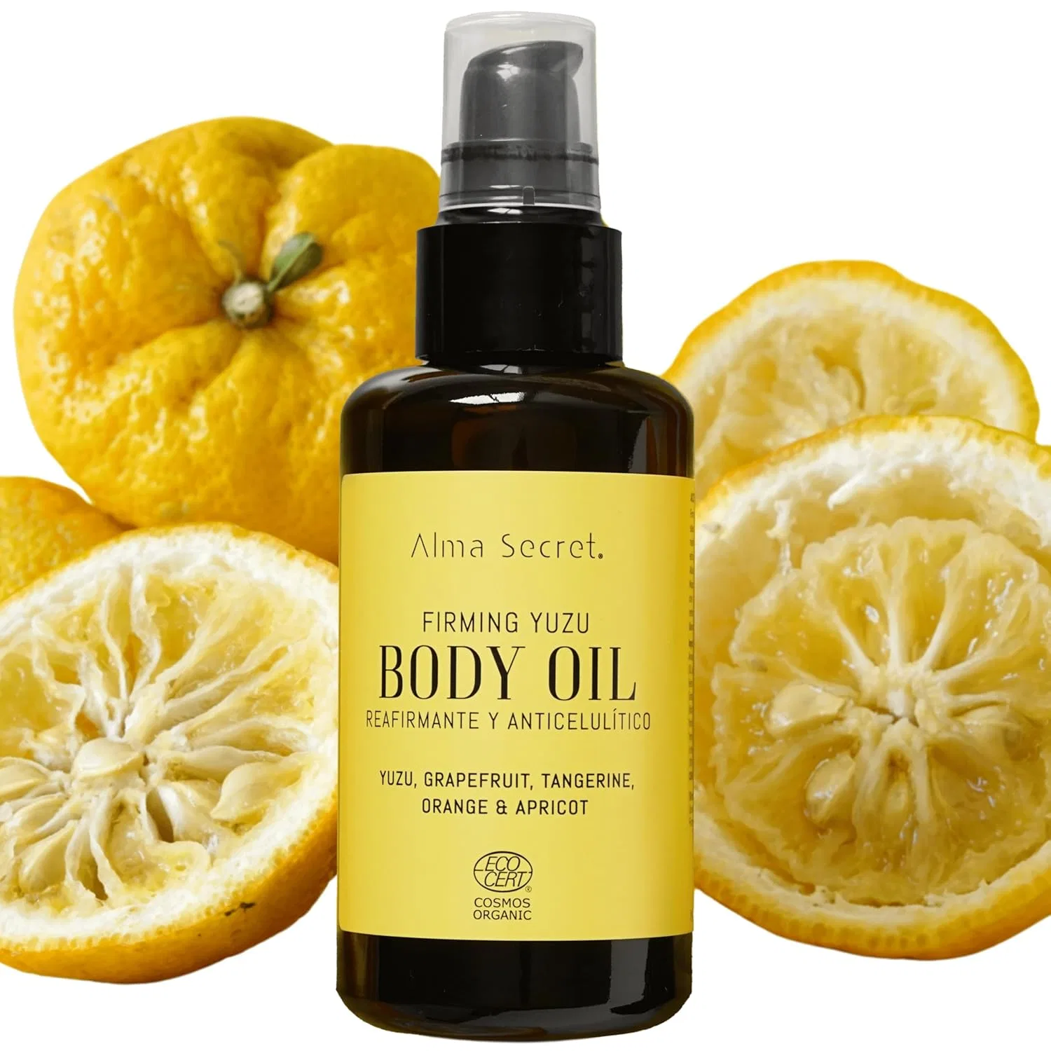Укрепляющее масло для тела «YUZU Body Oil» от Ecocert Cosmos Organic, 100 мл Alma Secret