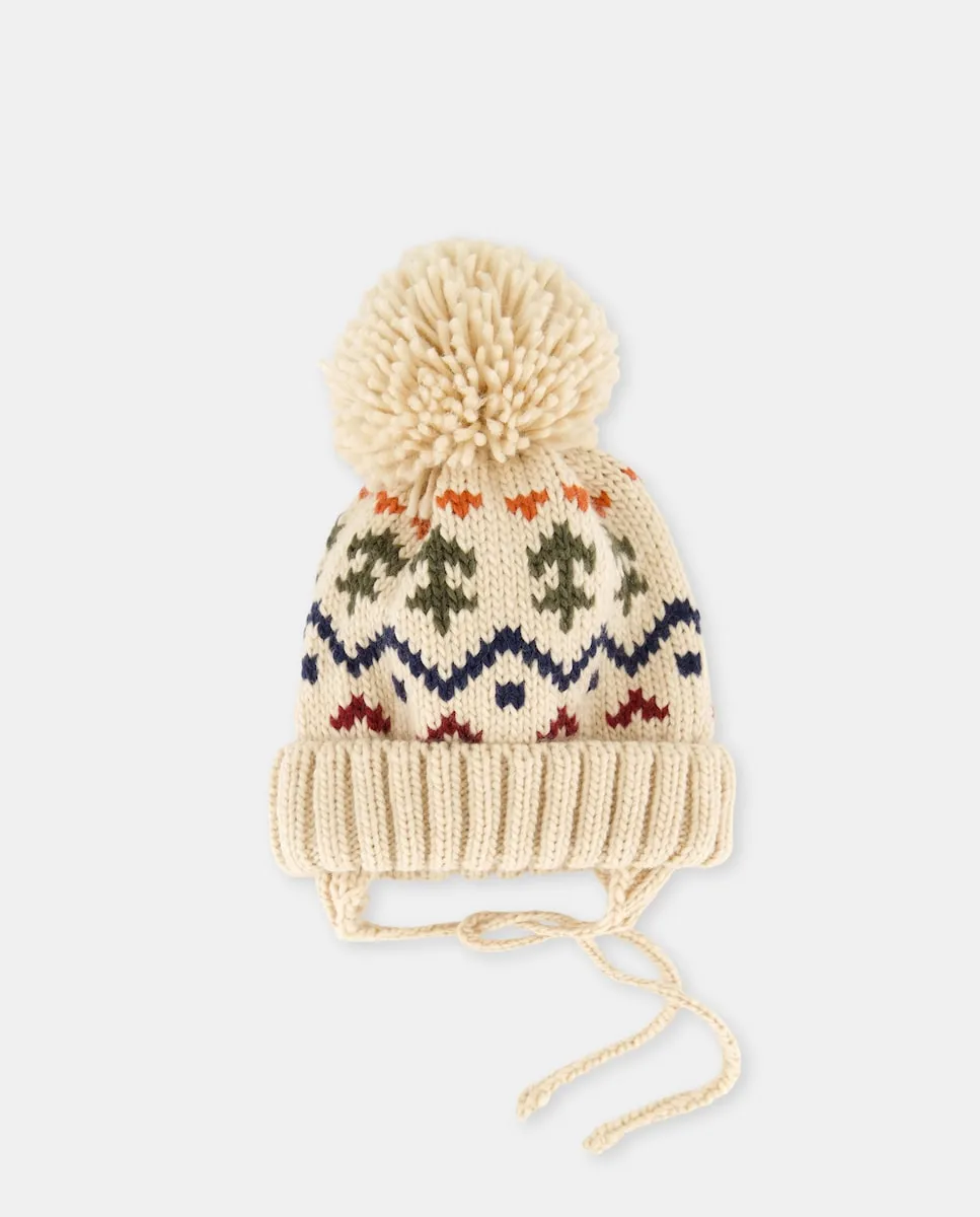 

Вязаная шапочка для малыша с крупным ромбовидным узором Baby El Corte Inglés, темно-синий