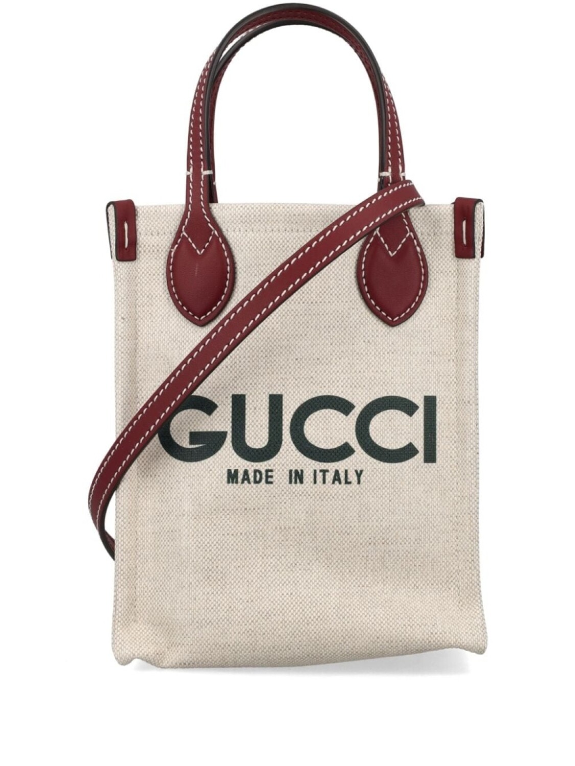 

Сумка-тоут Gucci с логотипом, нейтральный цвет