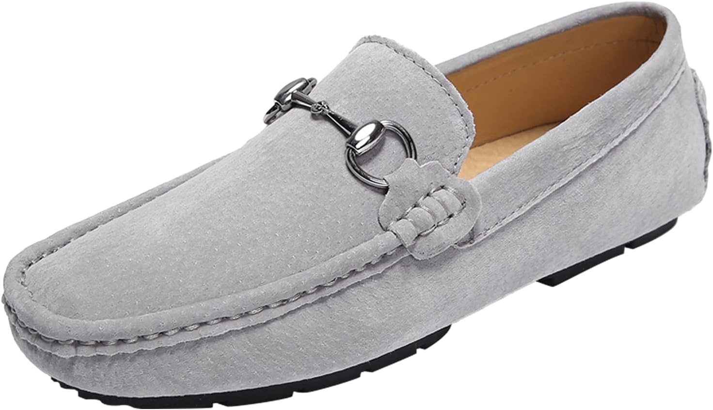 

Мужские повседневные кожаные лоферы Asifn, модные прогулочные туфли без застежек, легкая обувь, серый