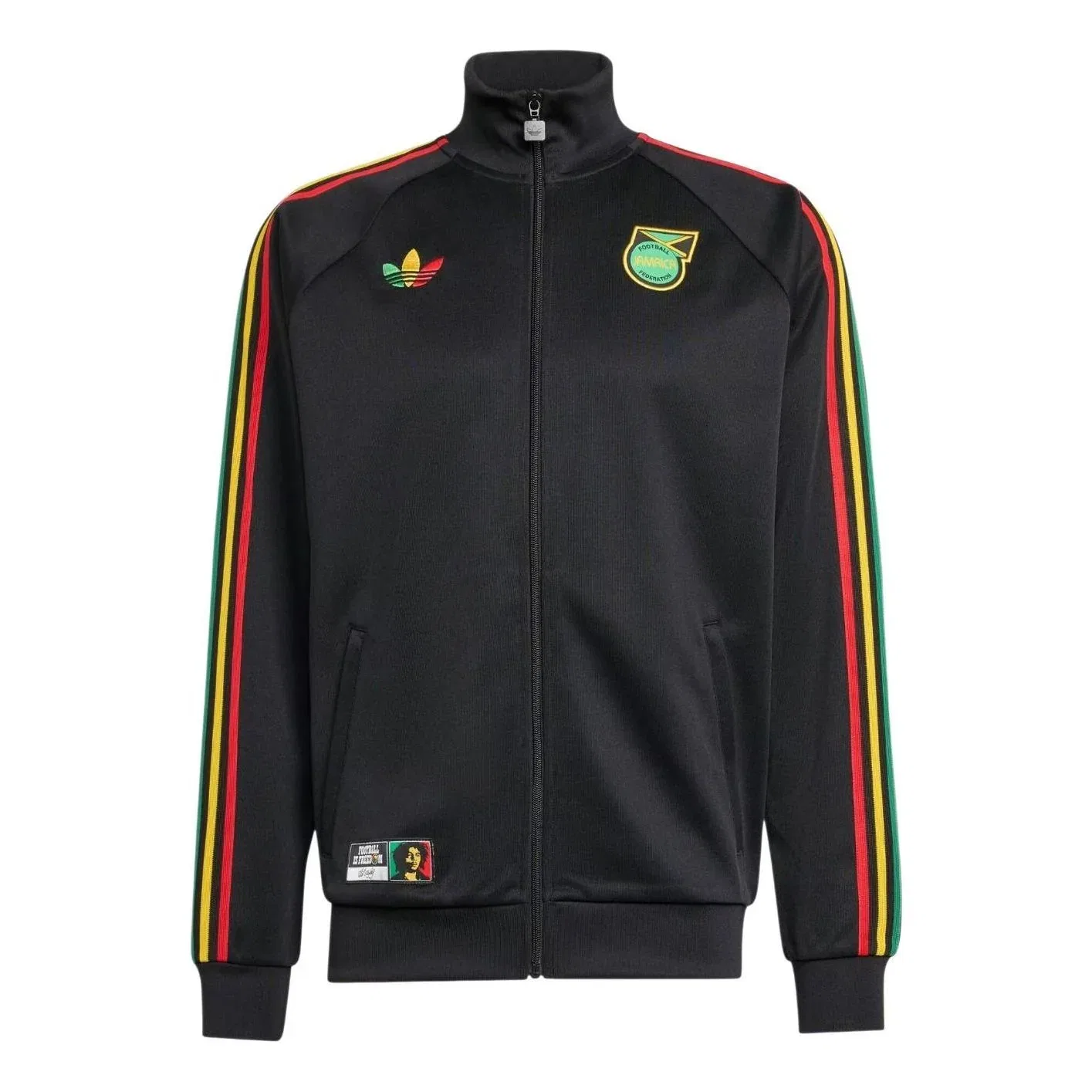 Спортивная куртка Adidas Jamaica 2026 x Bob Marley, цвет «черный»