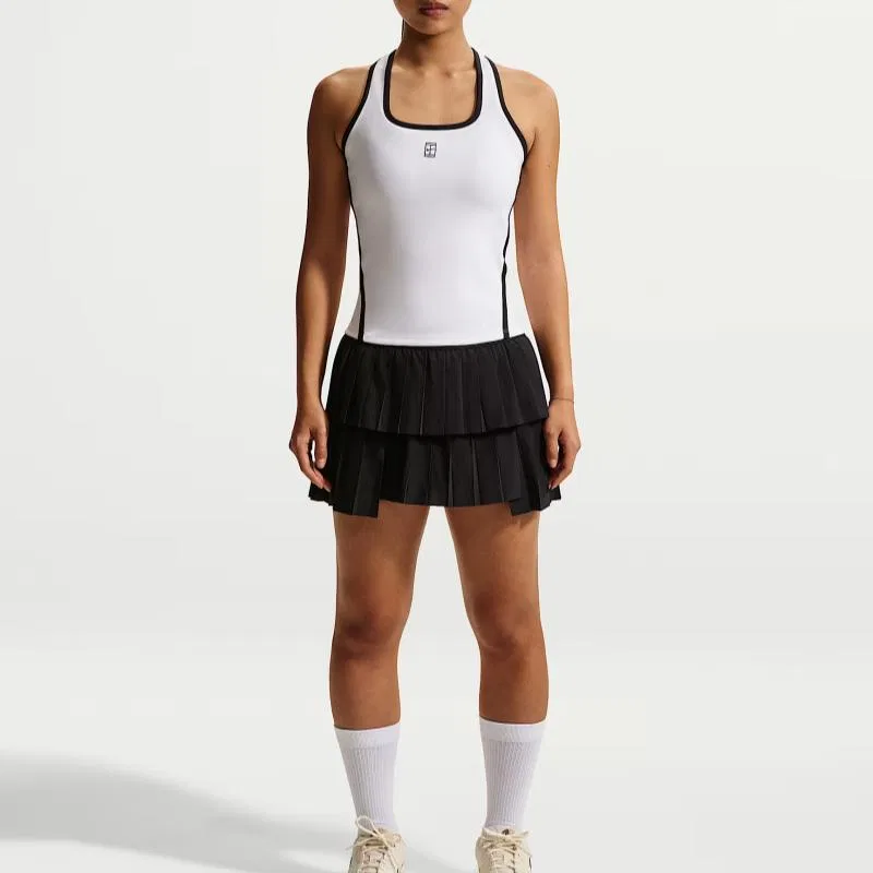 Теннисный топ Advantage женский Nike, White/Black — фото 4