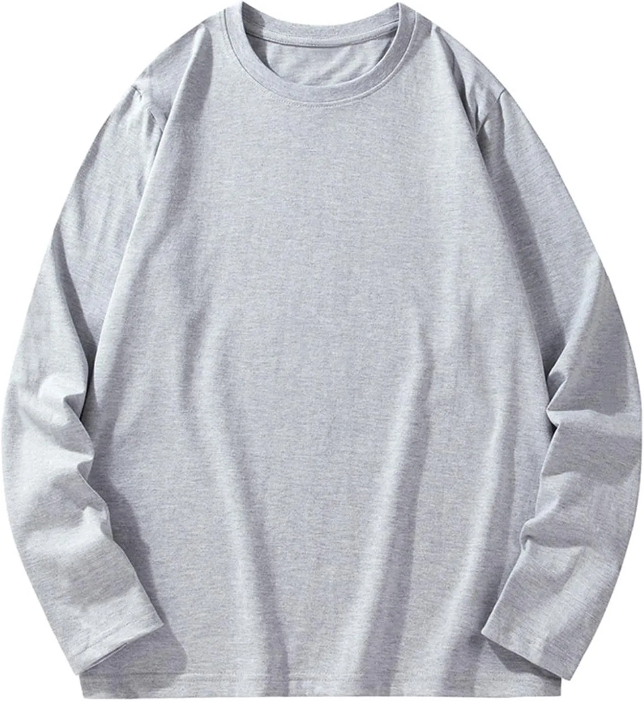Футболка мужская Cotton Long Sleeve Crew Neck Plus Size