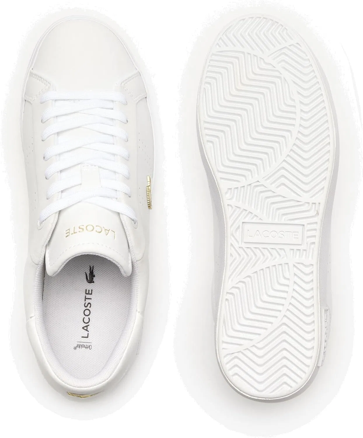 Женские кроссовки Lacoste Powercourt 2.0, Wht Gld 216 — фото 4