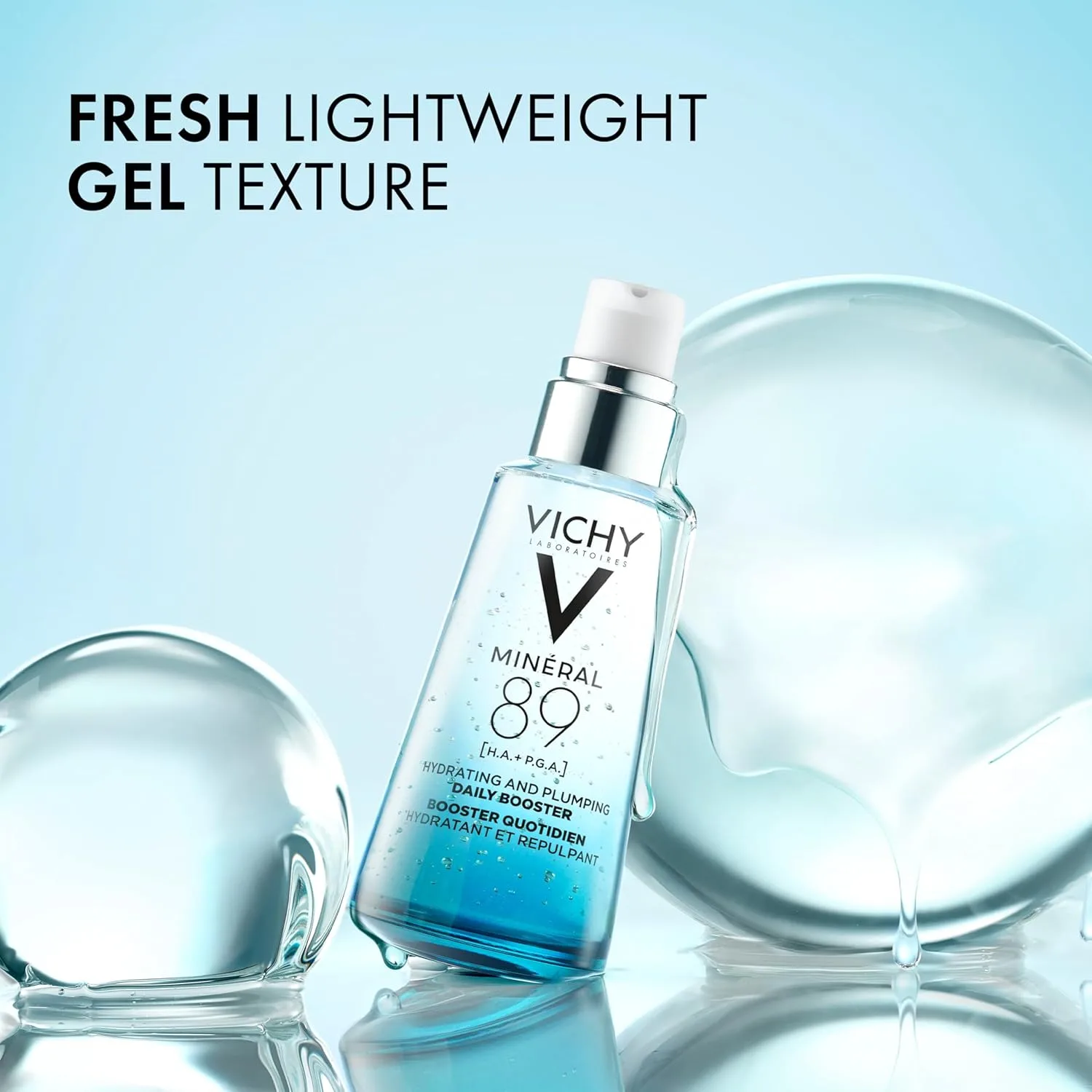 Бустер Vichy — Mineral 89 Booster, для лица с чистой гиалуроновой кислотой и полиглутаминовой кислотой, 74.8 мл — фото 3