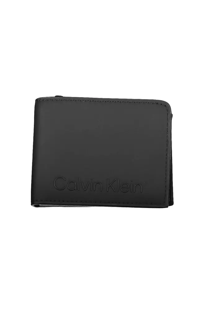 

Черный кожаный мужской кошелек Calvin Klein