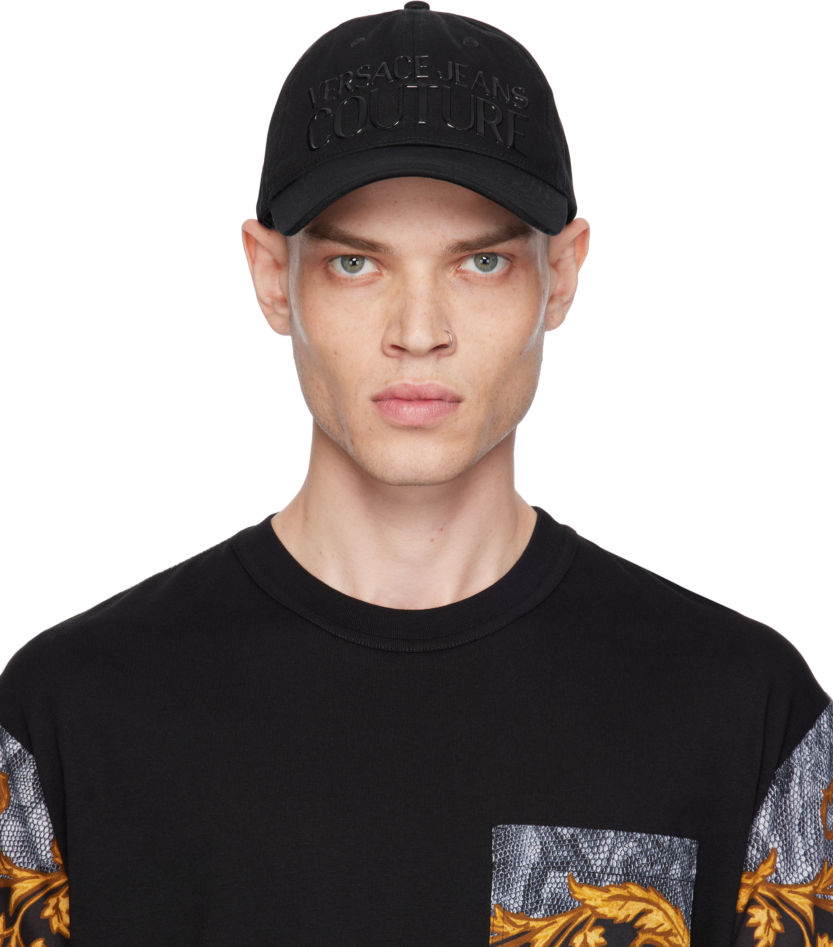 

Бейсболка с черным логотипом Versace Jeans Couture
