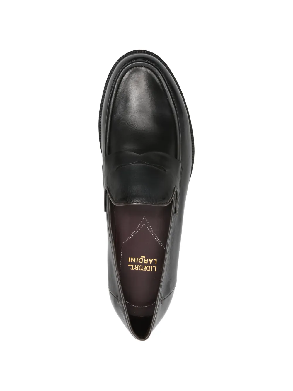 Кожаные лоферы на плоской подошве Lardini, коричневый — фото 4
