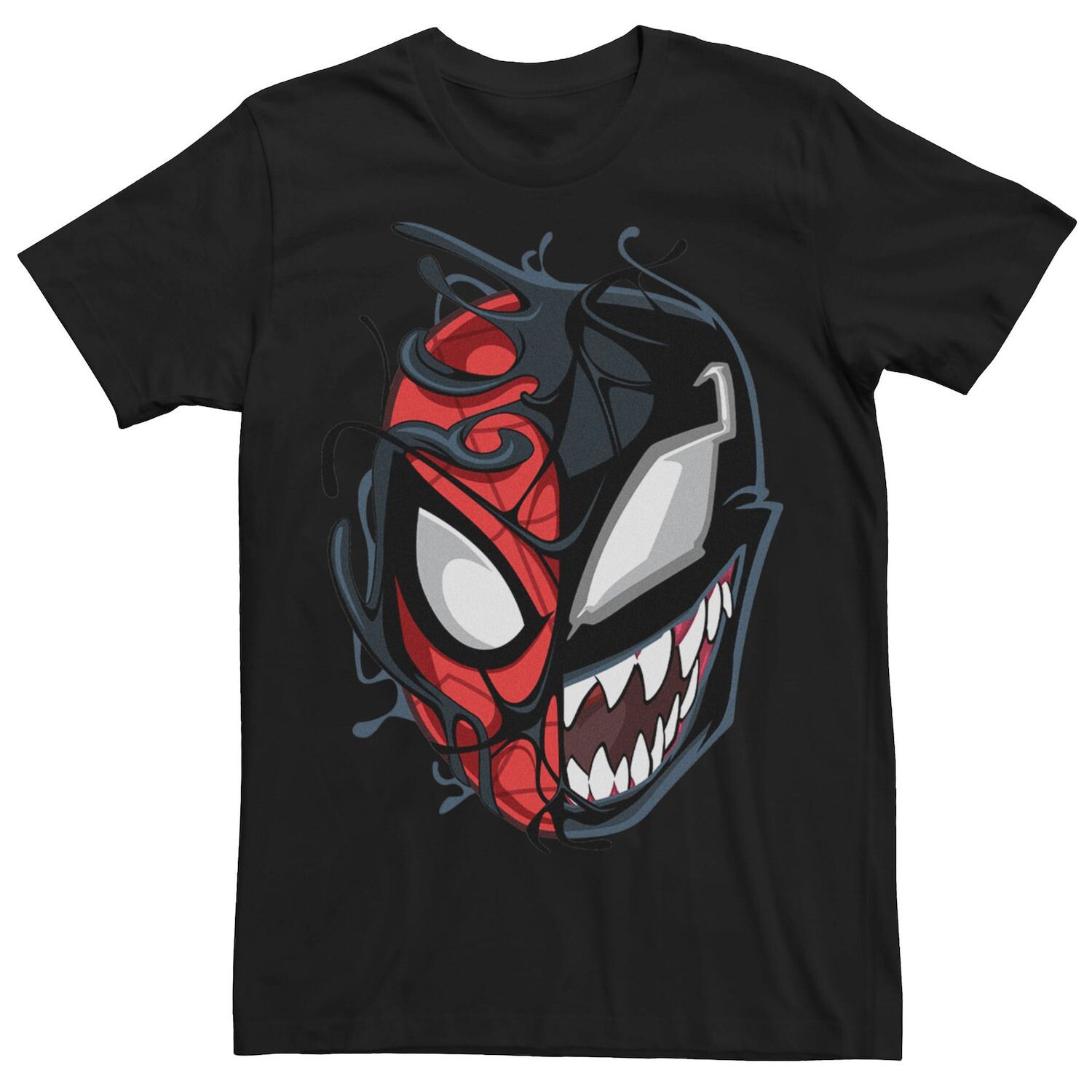 

Мужская футболка Marvel Spider-Man Peter Venom с разрезом на лице Licensed Character