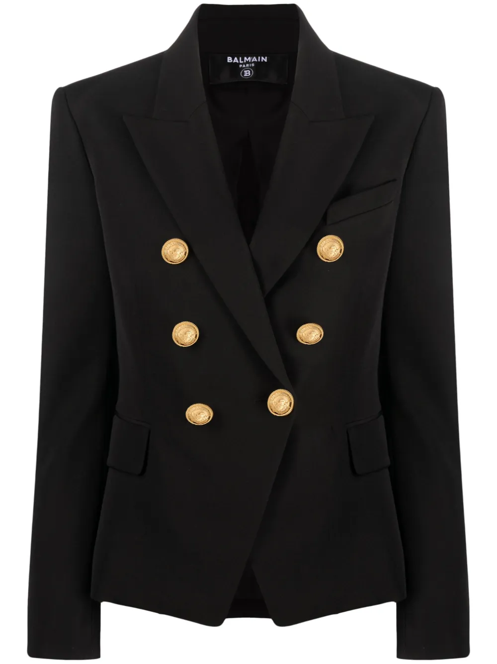 

Двубортный блейзер 6-Buttons BALMAIN, черный