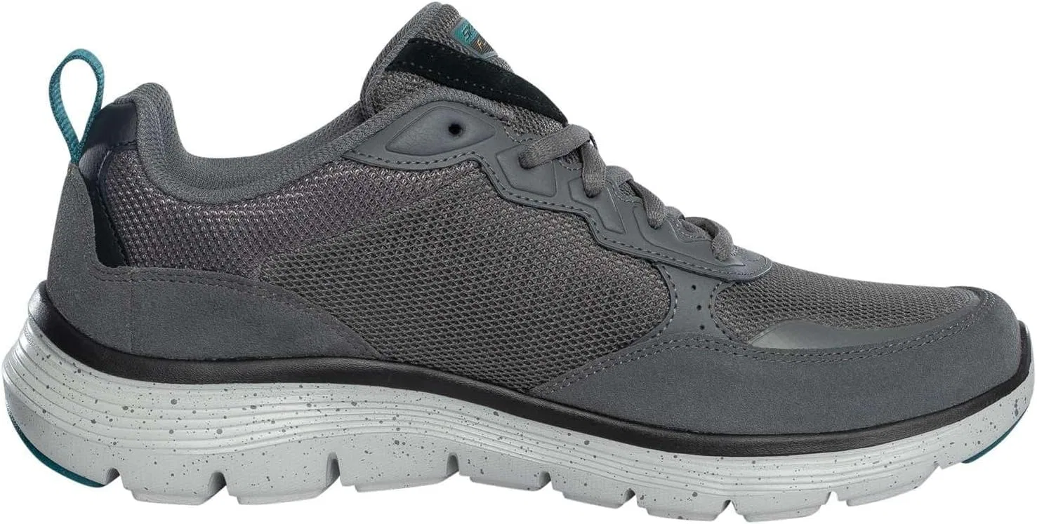 Мужские кроссовки Skechers Flex Advantage 5.0, Charcoal Suede Mesh Duraleather Multi Trim — фото 3