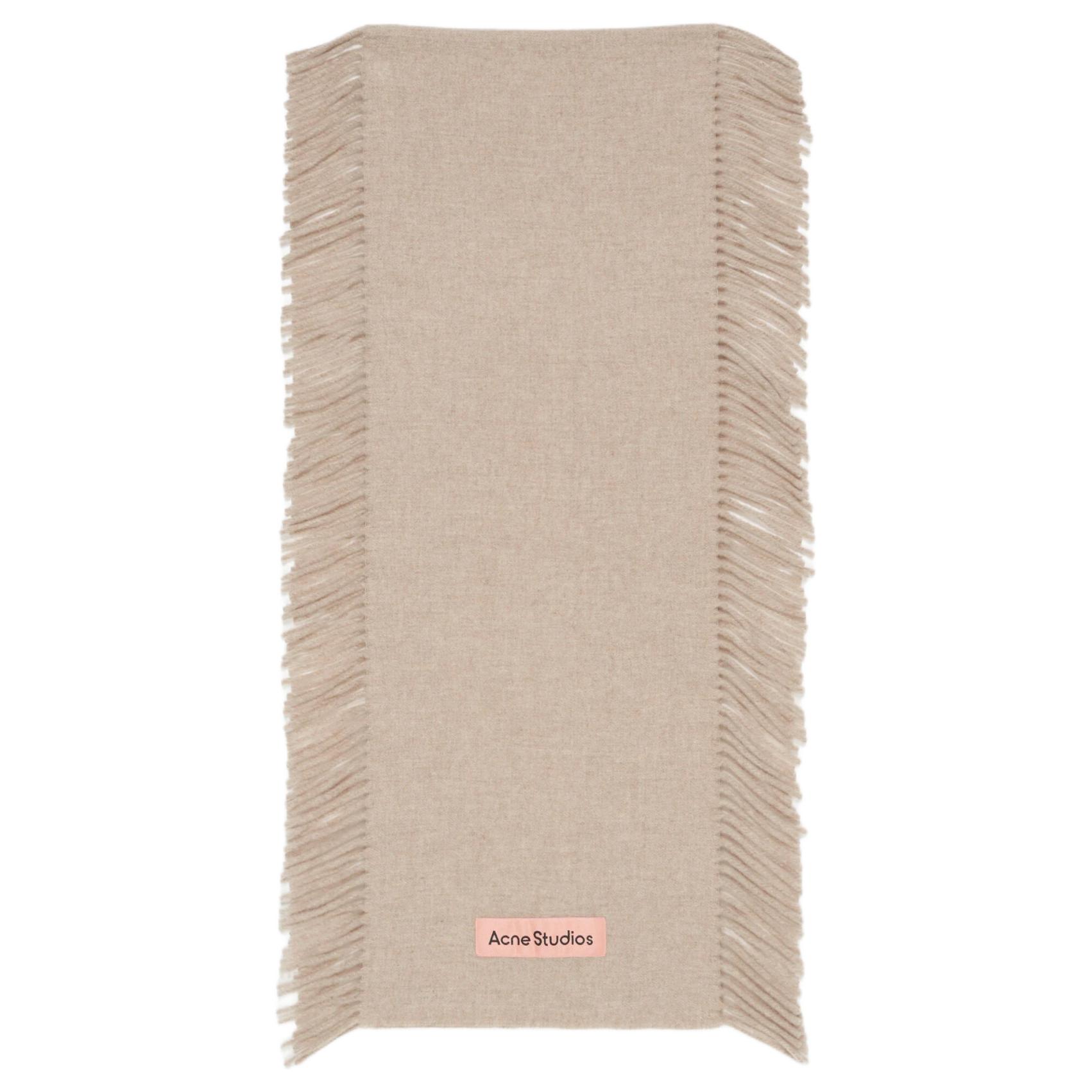 

Acne Studios Шерстяной шарф с бахромой, Oat