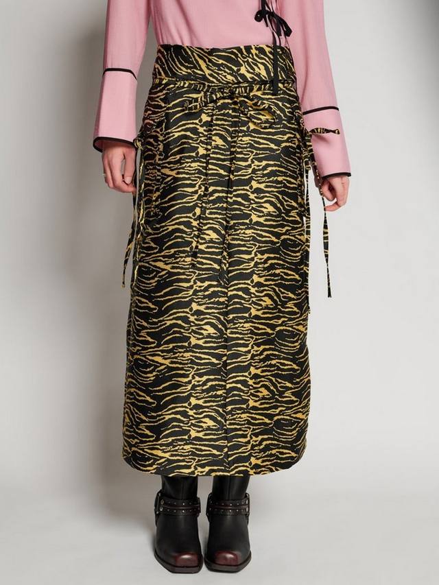 

Юбка миди Bonnie Zebra GHOSPELL, Yellow Leo