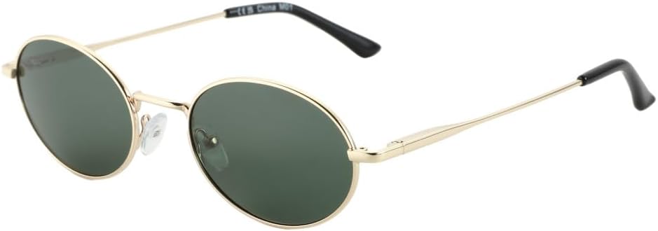 

Ретро овальные поляризованные солнцезащитные очки для женщин и мужчин, круглые солнцезащитные очки, небольшой стиль, винтажные солнцезащитные очки VFDHN, 03 Green Lens